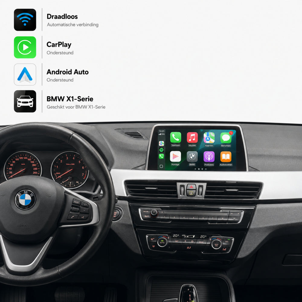 Boîte Davilon CarPlay et Android Auto | Convient pour BMW X1 | 2018 à 2022