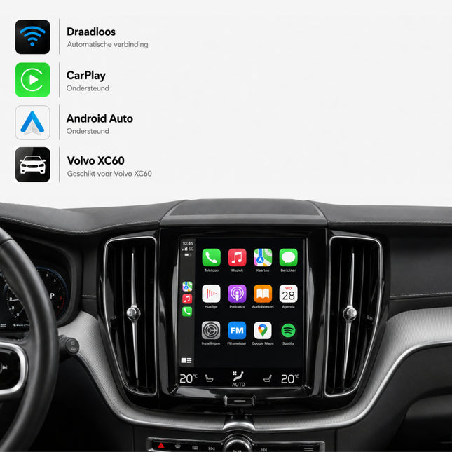 Volvo XC60 | 2018 t/m 2021 | CarPlay & Android Auto Box | Sensus Navigation