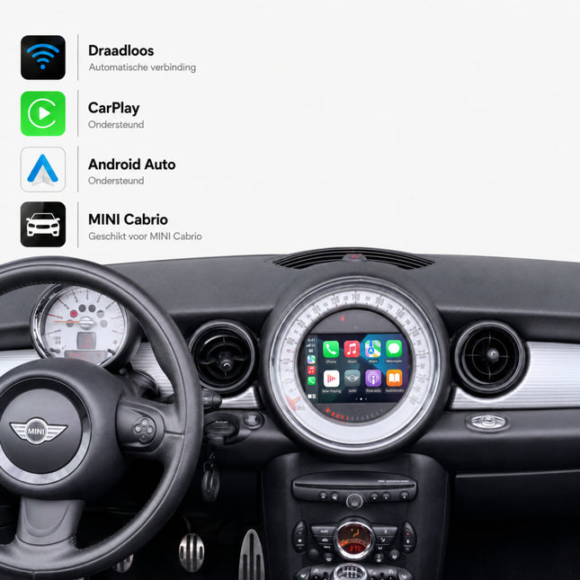 Davilon CarPlay y Android Auto Box | Apto para MINI Cabrio | 2010 a 2015