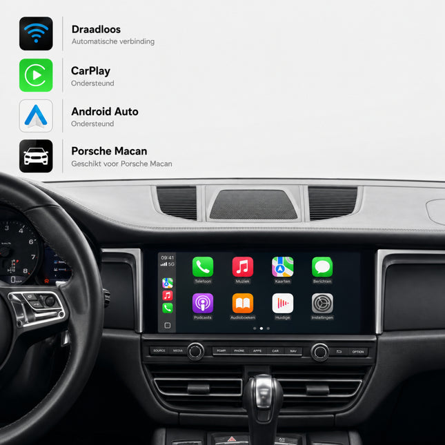 Porsche Macan | 2018 t/m 2026 | CarPlay & Android Auto Box | MIB3