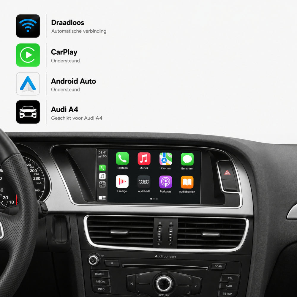Audi A4, Audi S4 en Audi RS4 | 2012 t/m 2015 | CarPlay & Android Auto Box | MMI 2G