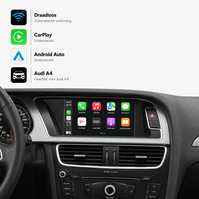 Audi A4, Audi S4 en Audi RS4 | 2012 t/m 2015 | CarPlay & Android Auto Box | MMI 2G