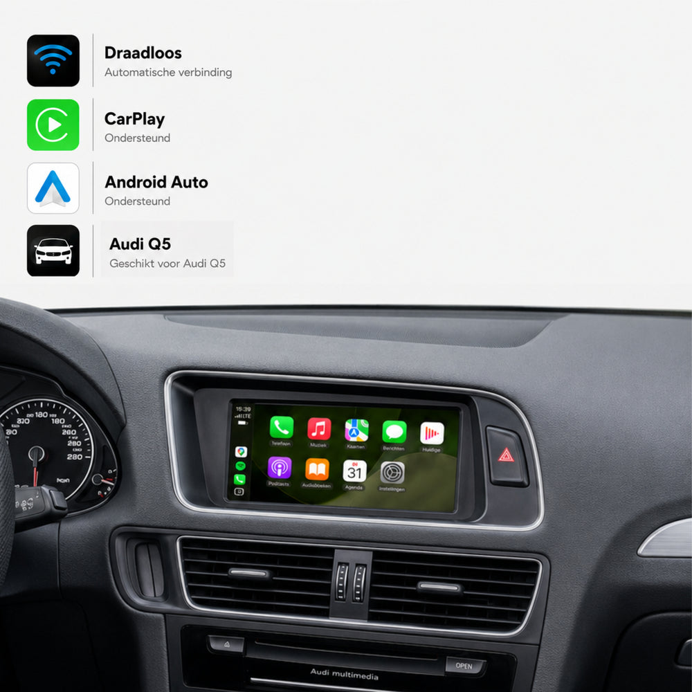 Audi Q5 en Audi SQ5 | 2008 t/m 2017 | CarPlay & Android Auto Box | MMI 3G