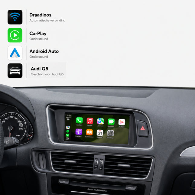 Audi Q5 en Audi SQ5 | 2008 t/m 2017 | CarPlay & Android Auto Box | MMI 3G
