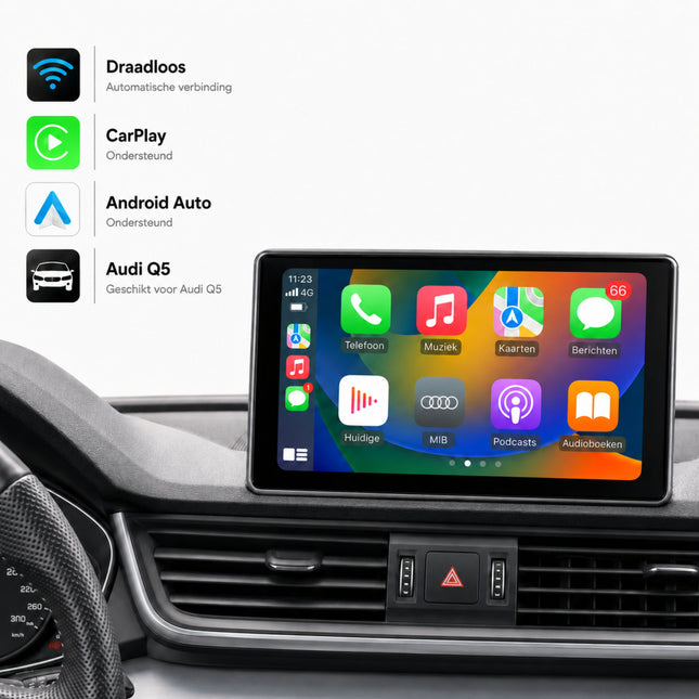 Audi Q5 en Audi SQ5 | 2017 t/m 2019 | CarPlay & Android Auto Box | MIB