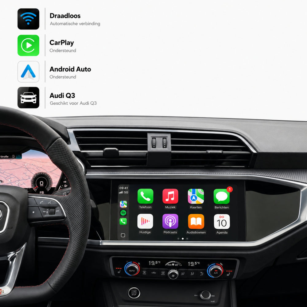 Audi Q3 en Audi RSQ3 | 2019 t/m 2025 | CarPlay & Android Auto Box | MIB3