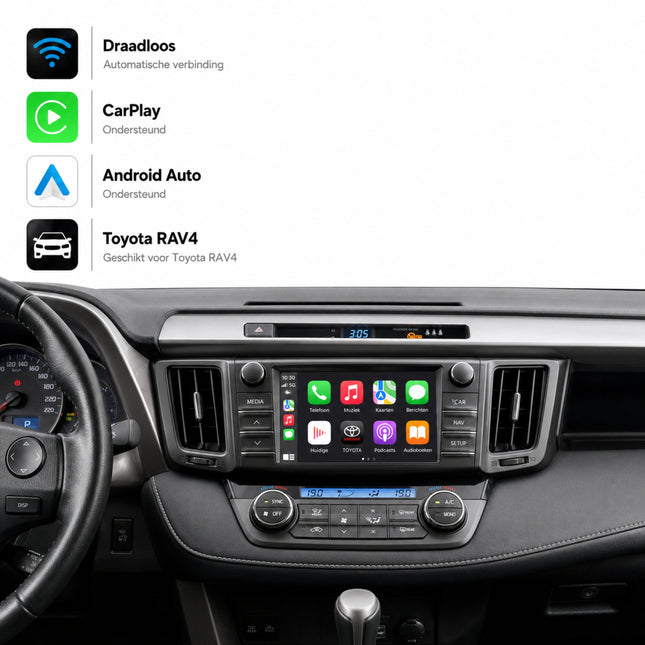 Toyota RAV4 | 2015 t/m 2018 | CarPlay & Android Auto Box | Touch 2 | Panasonic