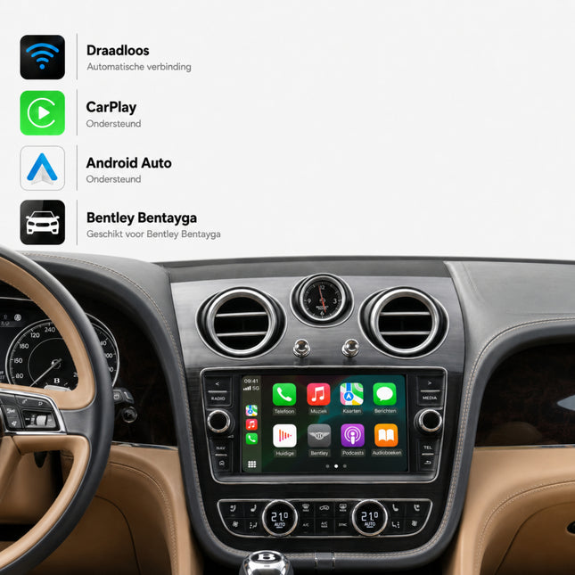 Bentley Bentayga | 2016 t/m 2019 | CarPlay & Android Auto Box