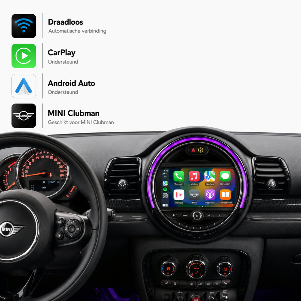 Boîte Davilon CarPlay et Android Auto | Convient pour MINI Clubman | 2017 à 2020