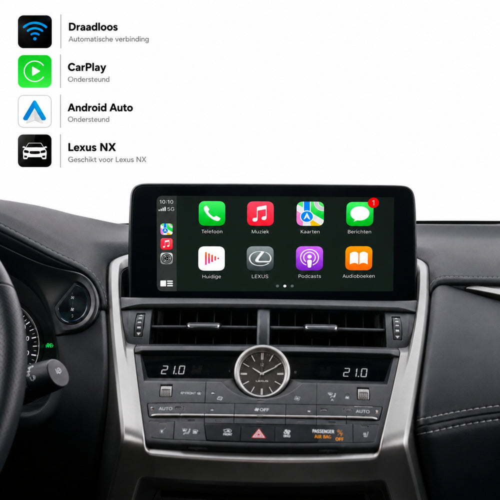 Lexus NX | 2018 t/m 2021 | CarPlay & Android Auto Box | Grote touchpad