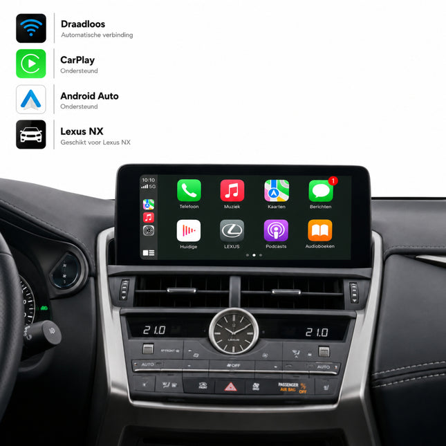 Lexus NX | 2018 t/m 2021 | CarPlay & Android Auto Box | Grote touchpad