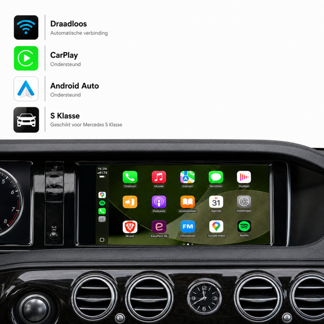 Mercedes S-Klasse W222 | 2013 t/m 2016 | CarPlay & Android Auto Box | NTG 5.0