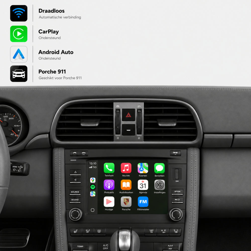 Porsche 911 (997.2) | 2008 t/m 2011 | CarPlay & Android Auto Box | PCM 3.0