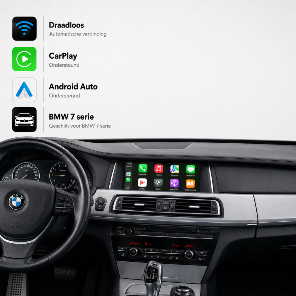 Boîte Davilon CarPlay et Android Auto | Convient pour BMW Série 7 | 2012 à 2015