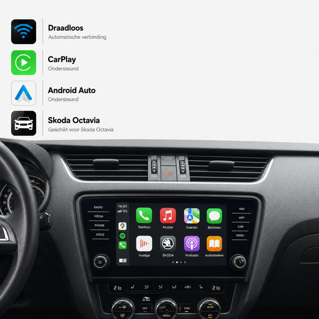 Škoda Octavia | 2013 t/m 2020 | CarPlay & Android Auto Box | MIB