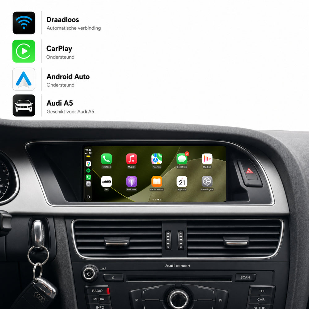 Audi A5, Audi S5 en Audi RS5 | 2007 t/m 2016 | CarPlay & Android Auto Box | MMI 3G