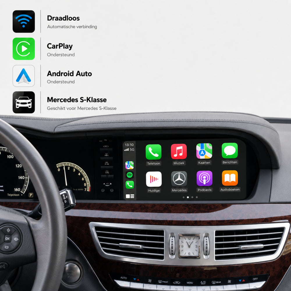 Mercedes S-Klasse | 2009 t/m 2013 | CarPlay & Android Auto Box | NTG 3.5