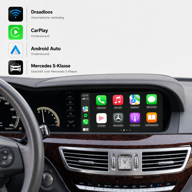 Mercedes S-Klasse | 2009 t/m 2013 | CarPlay & Android Auto Box | NTG 3.5