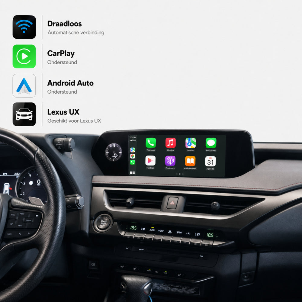 Lexus UX | 2019 t/m 2022 | CarPlay & Android Auto Box | Grote touchpad