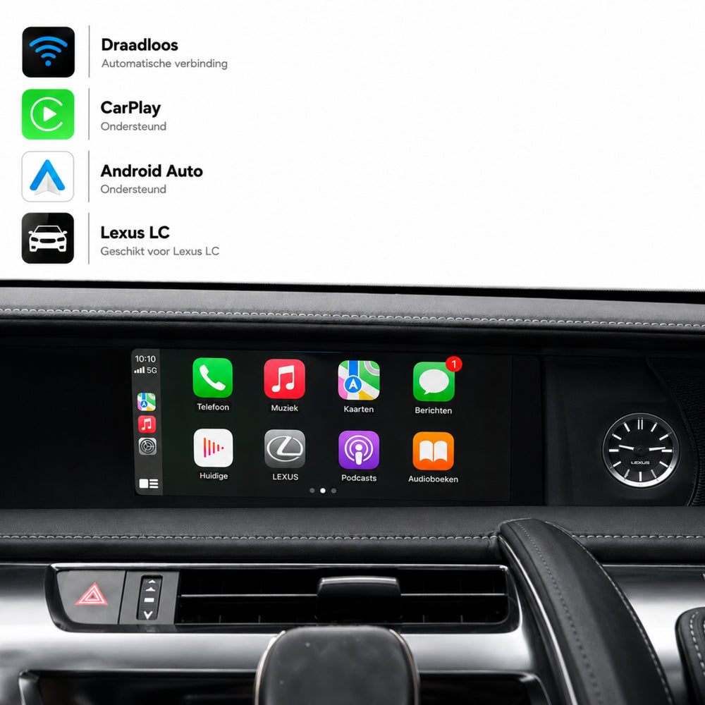 Lexus LC | 2017 t/m 2022 | CarPlay & Android Auto Box | Grote touchpad