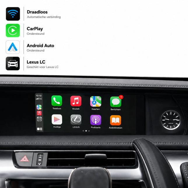 Lexus LC | 2017 t/m 2022 | CarPlay & Android Auto Box | Grote touchpad