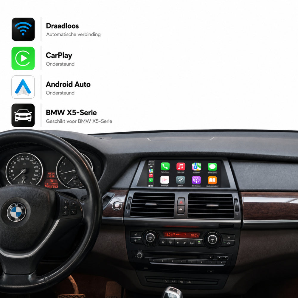 BMW X5 | 2006 t/m 2010 | CarPlay & Android Auto Box | CCC