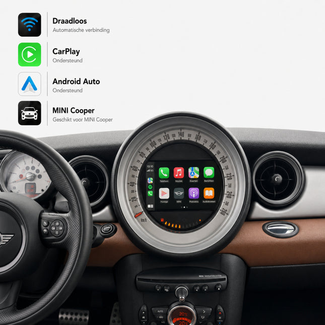 Davilon CarPlay y Android Auto Box | Adecuado para MINI Cooper | 2010 a 2013