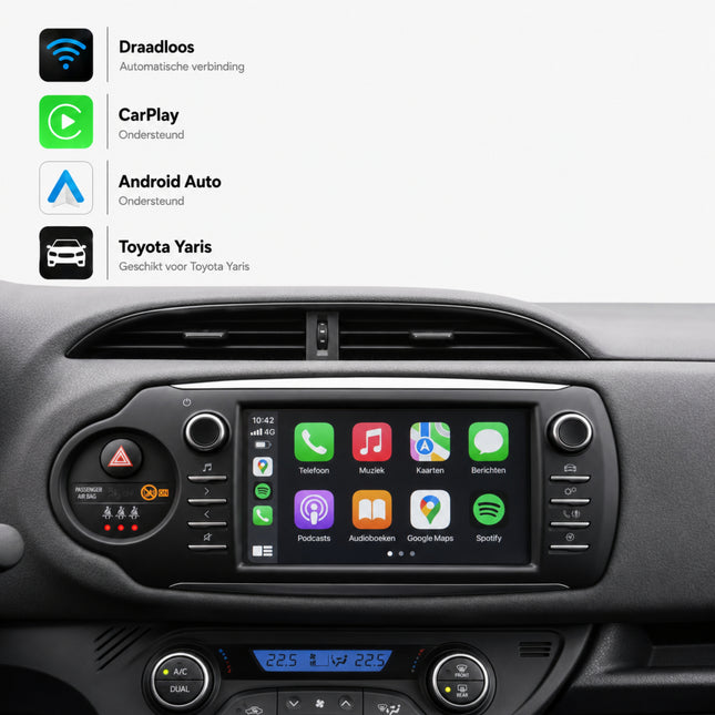 Toyota Yaris | 2017 t/m 2020 | CarPlay & Android Auto Box | Touch 2 | Panasonic