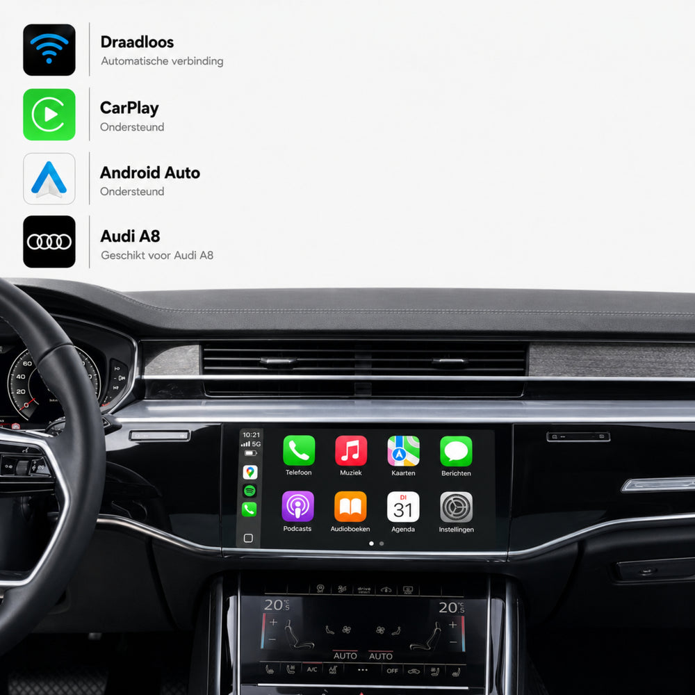Audi A8 and Audi S8 | 2018 to 2025 | CarPlay & Android Auto Box | MIB3