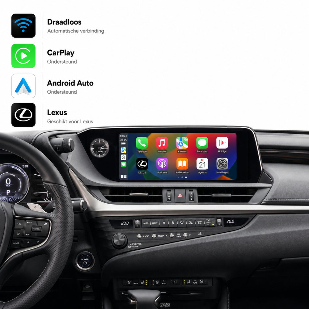 Lexus ES | 2018 t/m 2022 | CarPlay & Android Auto Box | Grote Touchpad