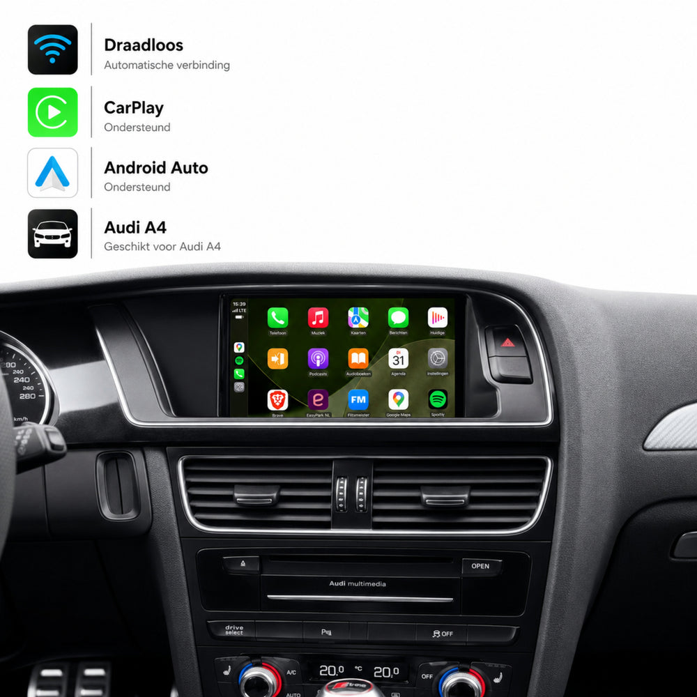 Audi A4, Audi S4 en Audi RS4 | 2012 t/m 2015 | CarPlay & Android Auto Box | MMI 3G