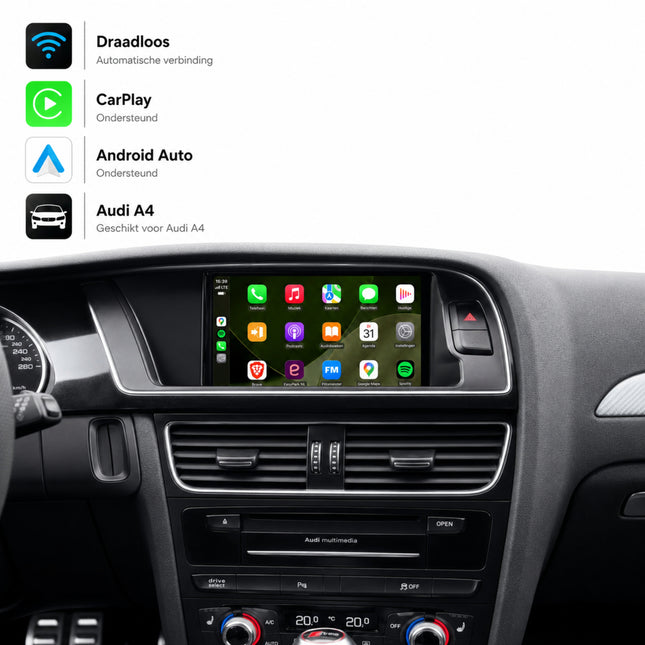 Audi A4, Audi S4 en Audi RS4 | 2012 t/m 2015 | CarPlay & Android Auto Box | MMI 3G
