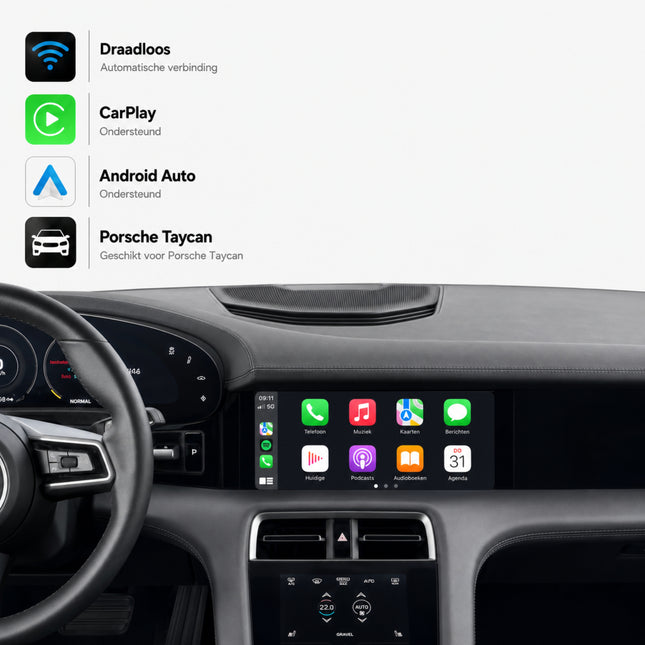 Porsche Taycan | 2019 to 2026 | CarPlay & Android Auto Box | MIB3