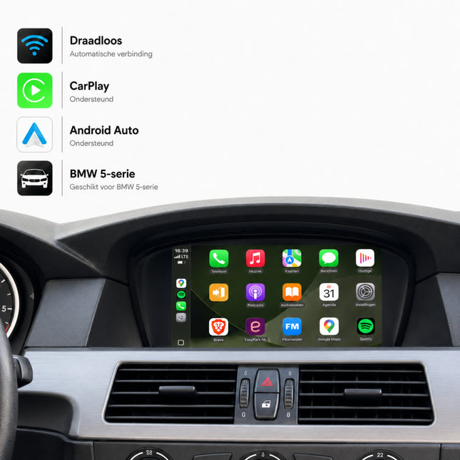 BMW 5 Serie E60/E61 | 2003 t/m 2009 | CarPlay & Android Auto Box | CCC