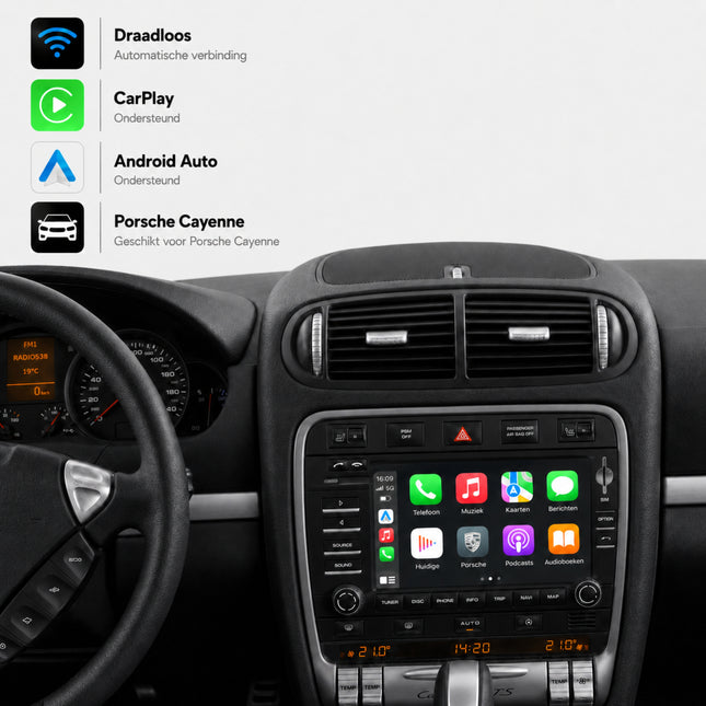 Porsche Cayenne (957) | 2009 t/m 2010 | CarPlay & Android Auto Box | PCM 3.0