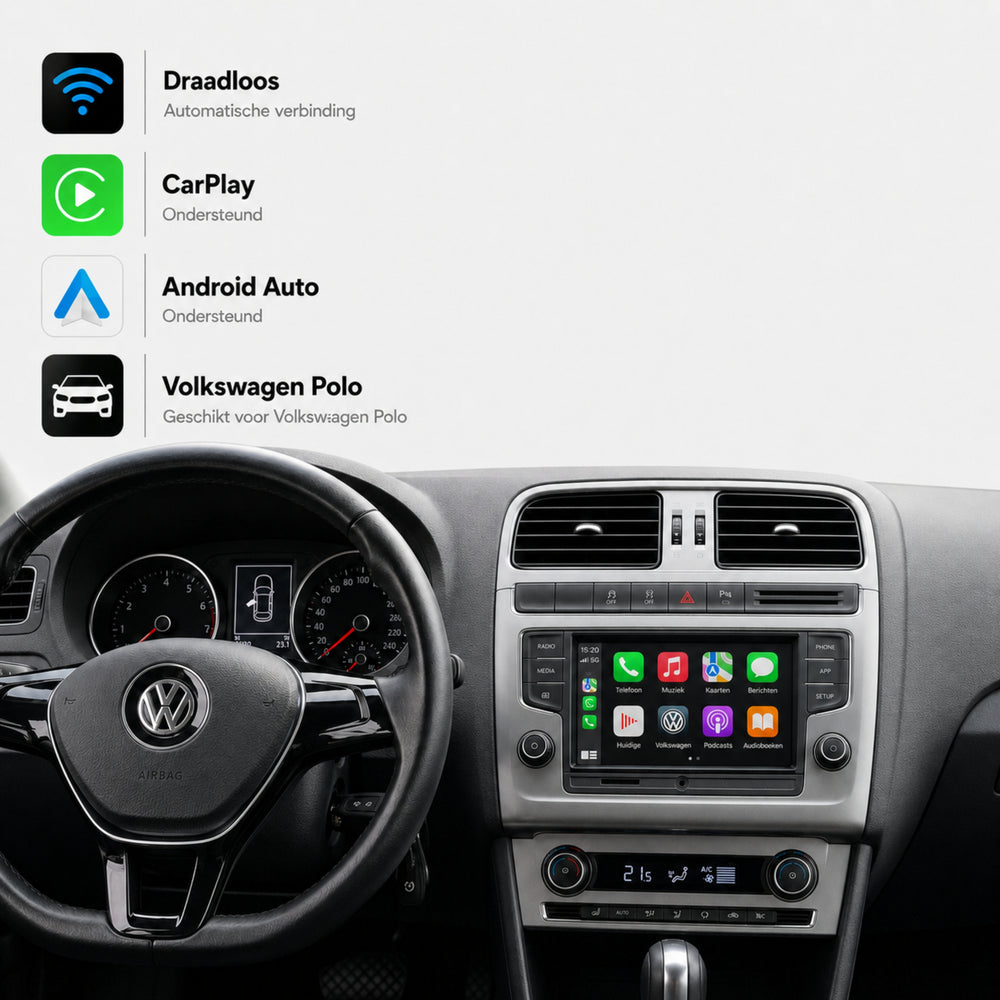 Volkswagen Polo | 2014 t/m 2026 | CarPlay & Android Auto Box | MIB