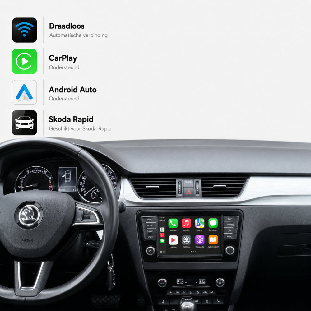 Škoda Rapid | 2015 t/m 2019 | CarPlay & Android Auto Box | MIB