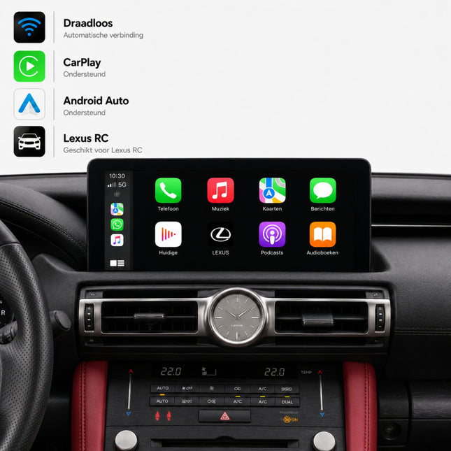 Lexus RC | 2018 t/m 2022 | CarPlay & Android Auto Box | Grote touchpad