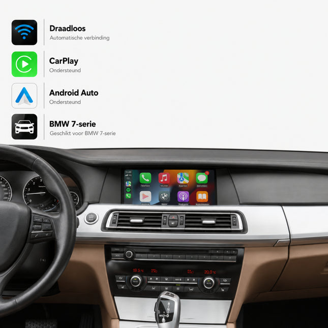 Davilon CarPlay y Android Auto Box | Adecuado para BMW Serie 7 | 2007 a 2012