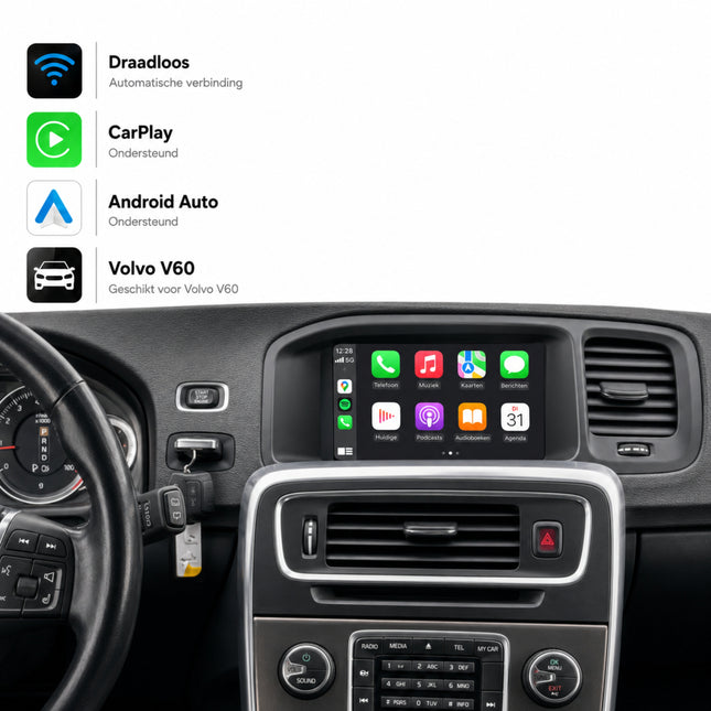 Volvo V60 | 2010 t/m 2013 | CarPlay & Android Auto Box | Sensus
