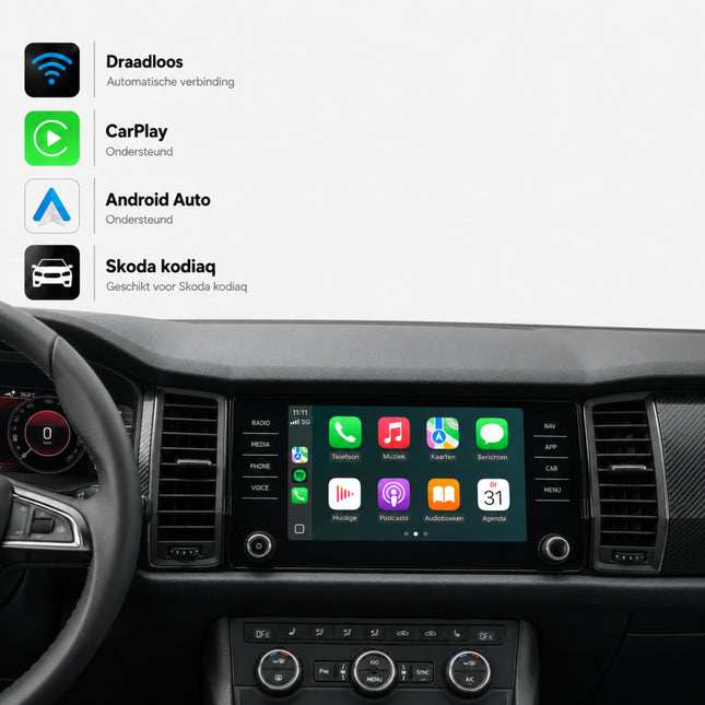Škoda Kodiaq | 2016 t/m 2021 | CarPlay & Android Auto Box | MIB