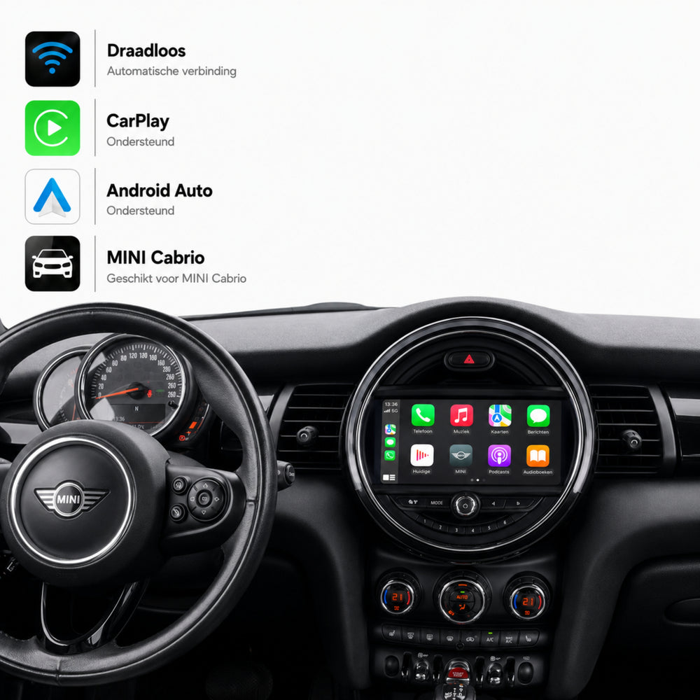 MINI Cabrio | 2018 t/m 2020 | CarPlay & Android Auto Box
