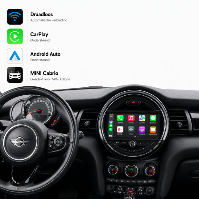 MINI Cabrio | 2018 t/m 2020 | CarPlay & Android Auto Box