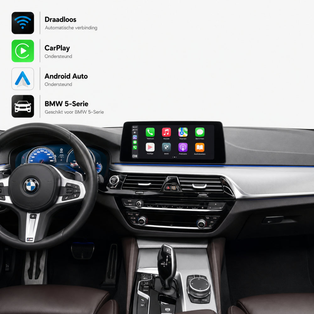 Boîte Davilon CarPlay et Android Auto | Convient pour BMW Série 5 | 2017 à 2020