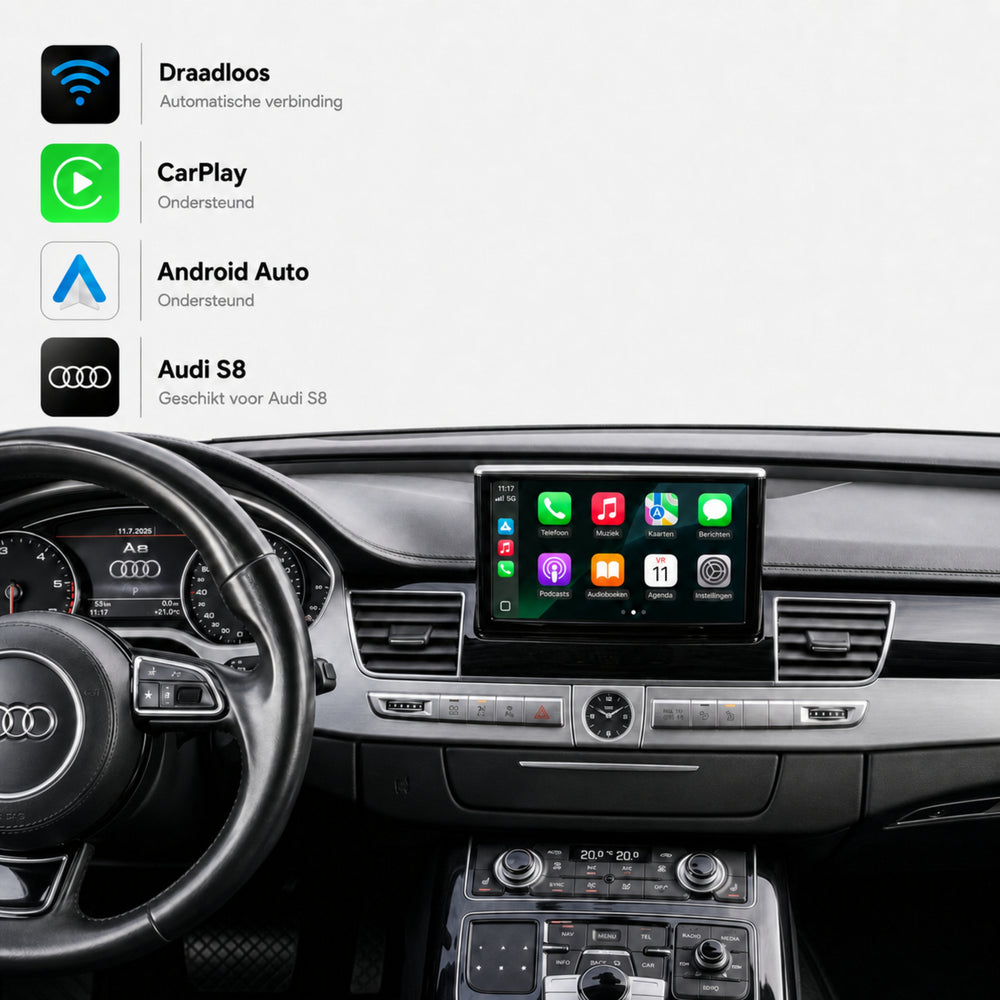 Audi S8 | 2010 t/m 2018 | CarPlay & Android Auto Box | MMI 3G