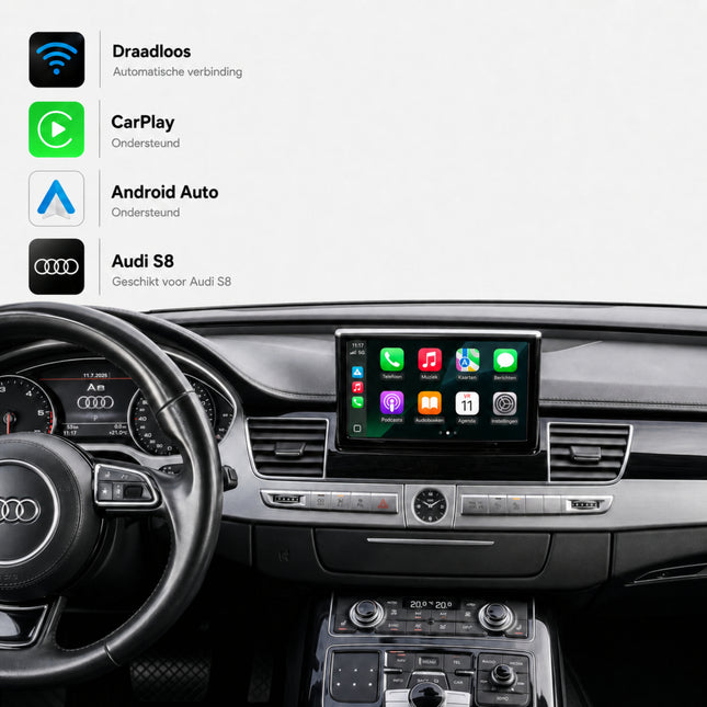 Audi S8 | 2010 t/m 2018 | CarPlay & Android Auto Box | MMI 3G
