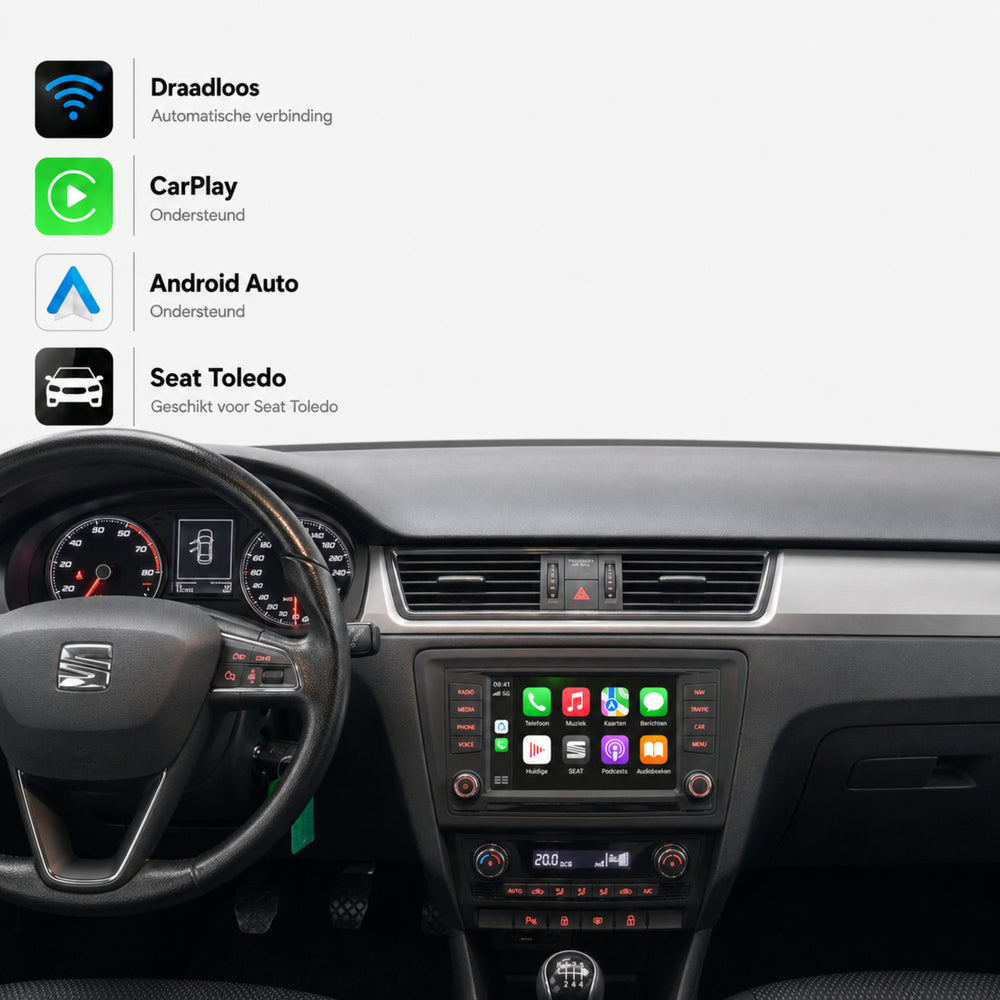 SEAT Toledo | 2015 t/m 2019 | CarPlay & Android Auto Box | MIB