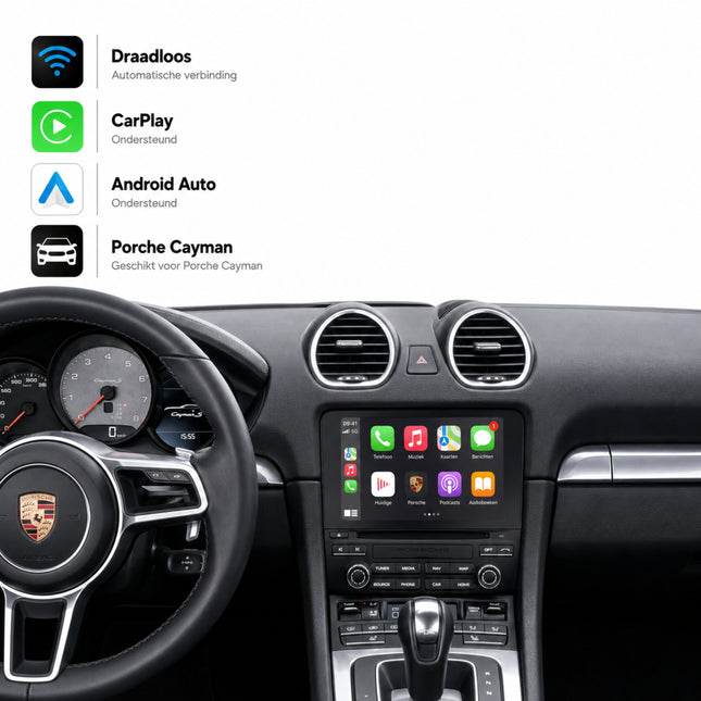 Porsche Cayman (982) | 2016 t/m 2024 | CarPlay & Android Auto Box | PCM 4.0