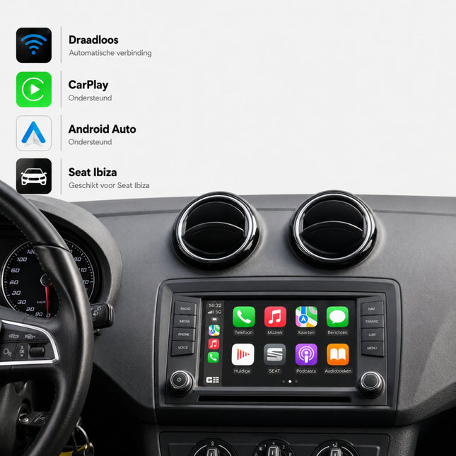 SEAT Ibiza | 2015 t/m 2021 | CarPlay & Android Auto Box | MIB
