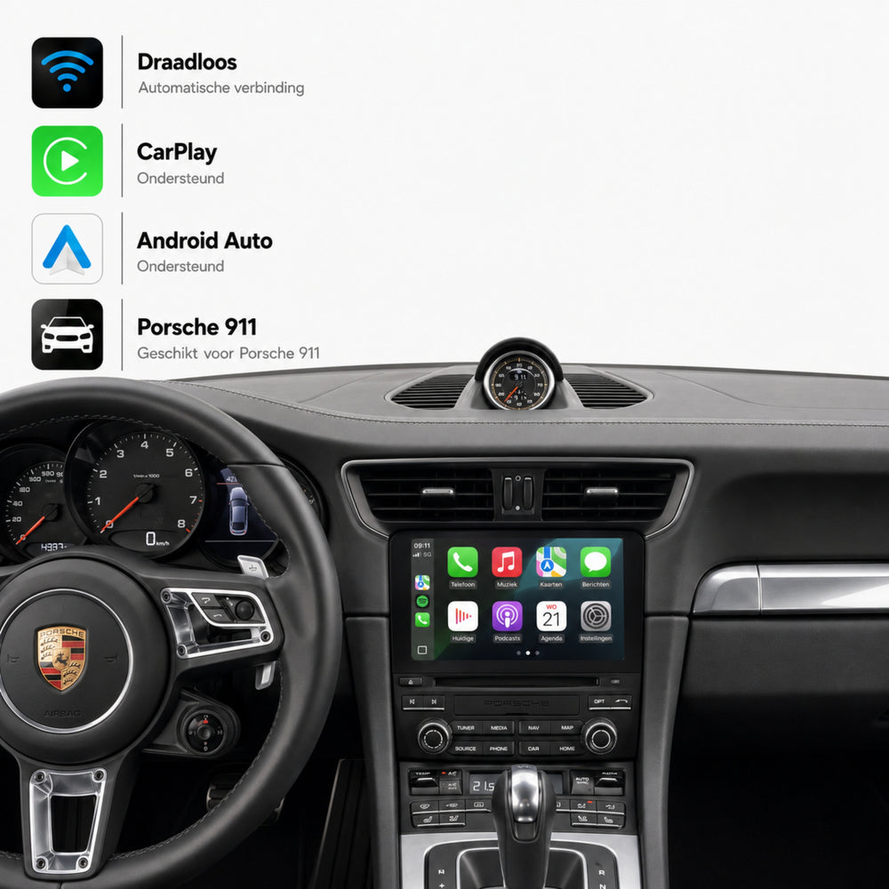 Porsche 911 (991.2) | 2016 t/m 2018 | CarPlay & Android Auto Box | PCM 4.0